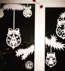 Узоры на окно из бумаги на новый год | Трафареты